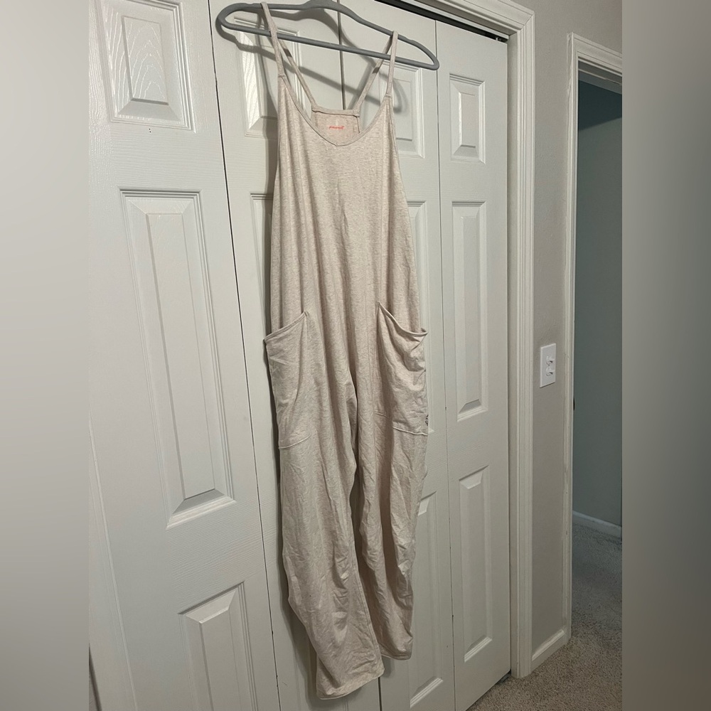 Free People Movement Hot Shot Onesie - Oatmeal Heather